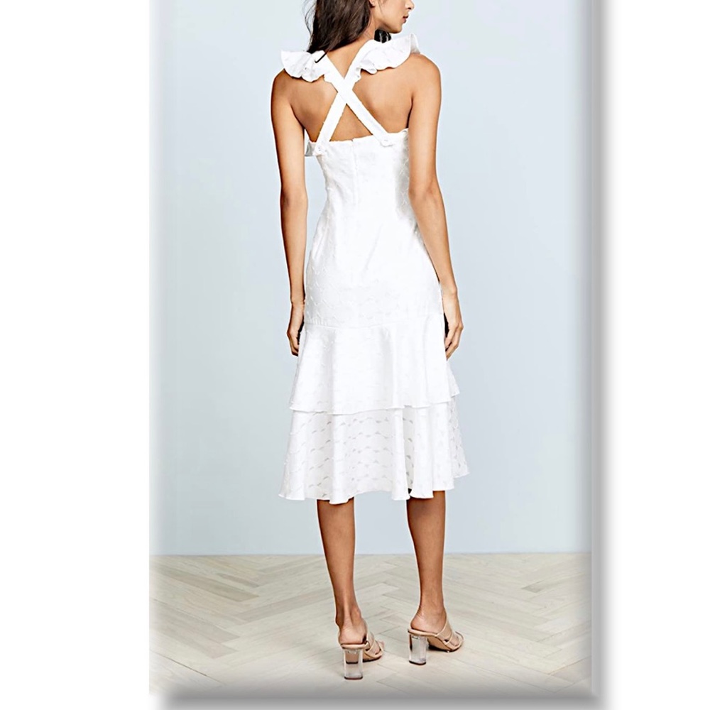 NWOT ✨ C/MEO Collective “Magnetise” Dress in Ivory, Tagged Large - Picture 4 of 12